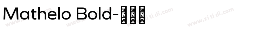 Mathelo Bold字体转换